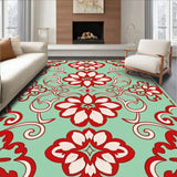 Art Nouveau Floral Maze with Curved Petal Details and Twisting Vines (Green) - ODIKA