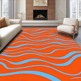 Abstract Ripple Design Featuring Fluid Overlapping Waves and Misty Highlights(Orange)