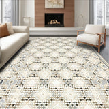 Geometric Diamond Runner Beige Grey Floor(Beige)
