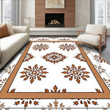 Inspired Tile Motif with Weathered Patina (Brown)