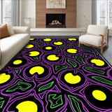 Noir Botanical Lattice with Vibrant Fruit Accents(Yellow)