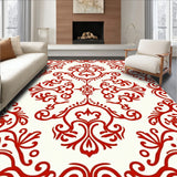 Baroque Scroll Trellis Composition(Red)