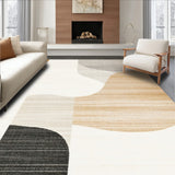 Beige Faux Wool Tan Accent Elegant Floor Decor(Beige)