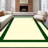 Mudroom Entryway Durable Stripe Beige Deep Green Border(Beige)