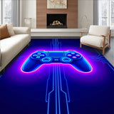 Translucent Controller Digital Backdrop Modern Tech Gaming Art (Blue)