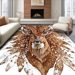 Ultra Soft Area Rug, Non Slip, Stain Resistant, Washable Area Rugs for Living Room, Bedroom, Multicolor Faux Fur Living Room Rug(Brown) - ODIKA