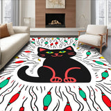 Festive Cat with Twinkling Bulb and Playful Details(Black)