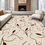Contemporary Leaf Spray Mosaic with Abstract Petal Whorls(Beige)