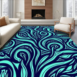 Enchanting Paisley Swirl Abstract Artistic(Blue)