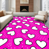 Interlocking Hearts Motif with Playful Polka Dot Accents and Artistic Flair (Pink)