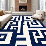 Abstract Maze Puzzle Trendy Artistic Luxurious Vibrant Stylized (Blue)