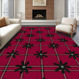 Rustic Cabin Heritage Plaid with Interlocking Pinecone Motifs(Red)