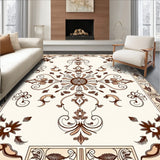 Boho Chic with Delicate Floral Swirls and Medallion Accents (Ivory)