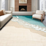 Seashore Inspired Throw Beach Scenery(Beige)