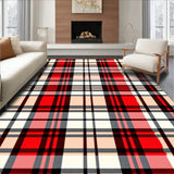 Classic Tartan Inspired with Bold Checkered Squares(Red)