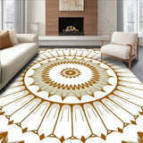 Burst with Radiating Petal Design and Symmetrical Framework(Brown)