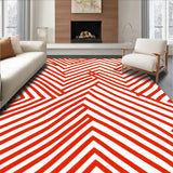 Sunset Stripe with Crisp Accents and Modern Chevron Bands(Red)