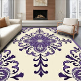 Elegant Vintage Damask with Floral Embellishments(Purple)
