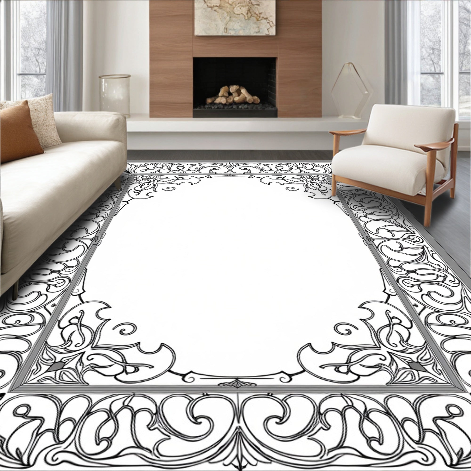 Tile Inspired Pathway with Stain Resistance (Gray) - ODIKA