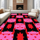 Rustic Checkered Design With Contrasting Dark and Bright Stripes(Black)