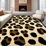 Fluffy Leopard Print Faux Fur(Beige)