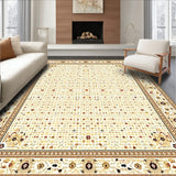 Geometric Spotted for Wooden Indoor Stairs Beige Brown(Beige)