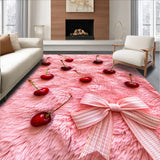 Ultra Soft Area Rug, Non Slip, Stain Resistant, Washable Area Rugs for Living Room, Bedroom, Fluffy Pink Coquette Bathroom Decor(Pink)