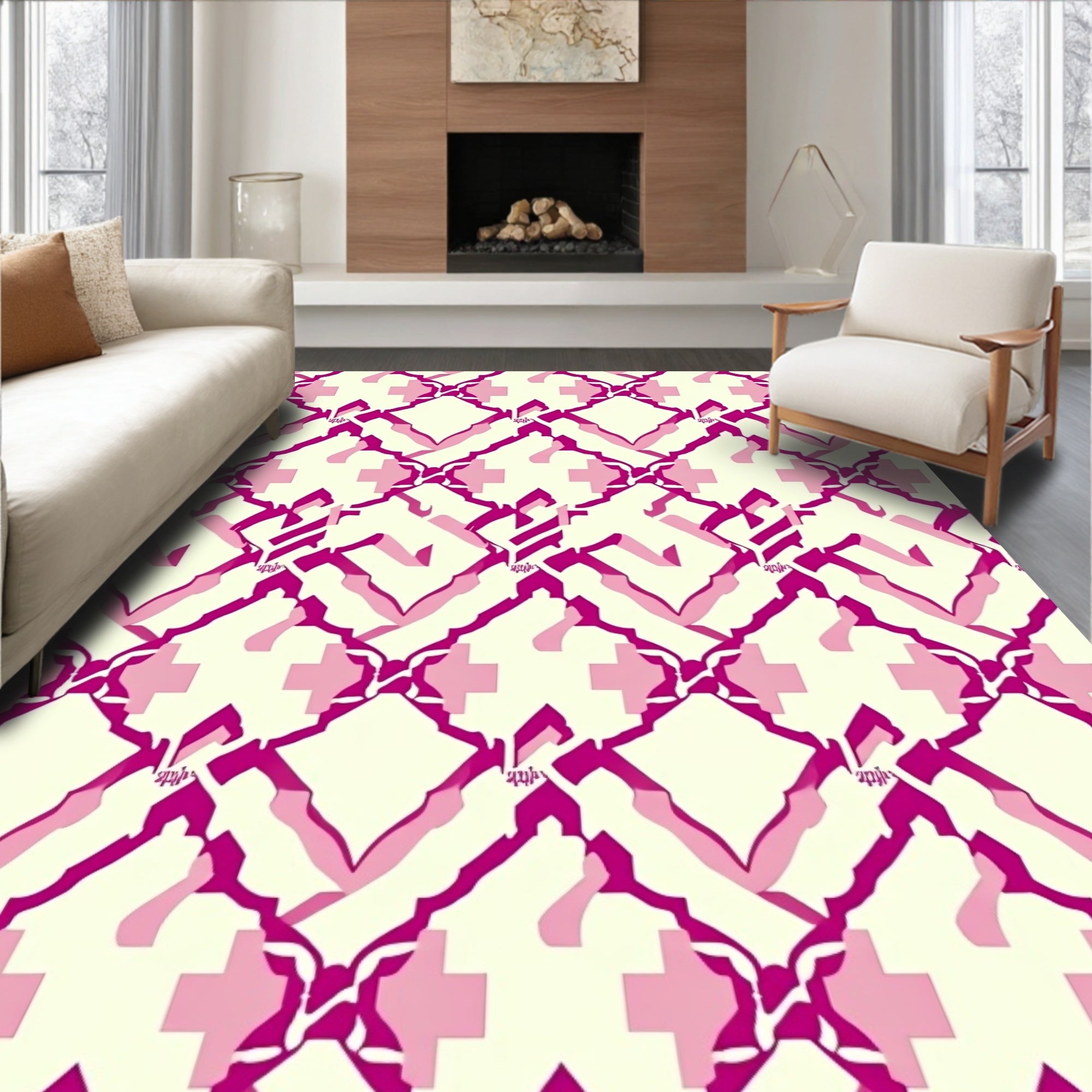 Lattice with Intersecting Grid Framework (Pink) - ODIKA