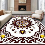 Medallion Ornate Floral Motif Tapestry Design (Brown)