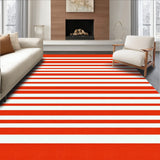 Classic Nautical Bands Handwoven Decorative Entrance Covering(Red)