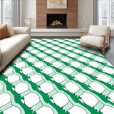 Minimalist Interlocking Motif with Delicate Floral Highlights (White)