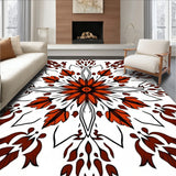 Intricate Motif with Symmetrical Floral Arrangements (Brown)