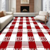 Yuletide Plaid Farmhouse Porch Accent Display(Red)