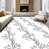Winter Fern Botanica Motif with Delicate Silver Filigree Accents(Gray)