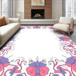 Ornate Floral Arrangement Featuring Stylized Petal Clusters and Vines (Pink) - ODIKA