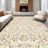 Contemporary Diamond Checker Area with Layered Neutral(Beige)