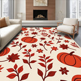 Earthy Mosaic Design Featuring Abstract Pumpkin and Vine(Orange)