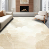 Cloudy Beige Circle Dreamy for Home Decor(Beige)