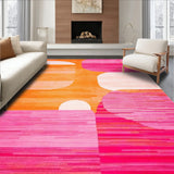 Low Pile Abstract Carpet(Orange)