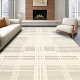 Contemporary Area with Chic Geometric Design in Beige Palette(Beige)