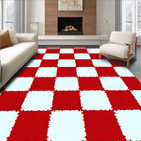 Checkered Gingham Reversible Design Plaid Textile(Red)