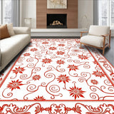 Artisan Scroll with Decorative Leaf Motifs Lightweight(Red)