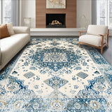 Elegant Vintage Inspired Area with Distressed Oriental Design(Beige)