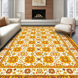 Retro Floral Medallion Style Geometric Blooms(Yellow)