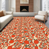 Buffalo Checkered Pumpkin Patch Plaid with Autumn Leaf Accents(Red)