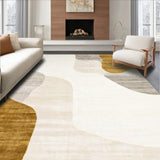Chic Indoor Artistic Abstract Motif in Muted Earthy Hues(Beige)