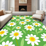 Blossoming Garden Daisy Meadow Rural Countryside Arrangement(Green)