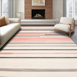 Artistic Abstract Stripe Accent Non Slip(Beige)