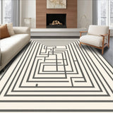 Artisan Crafted Maze Labyrinth Decorative Functional Flat(Ivory)