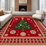 Yuletide Celebration Pine Embellished Surface Covering(Red)